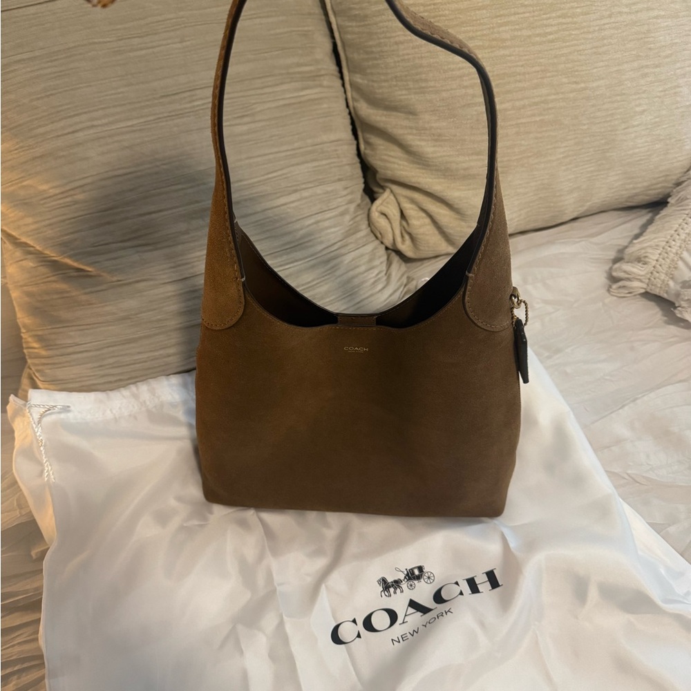 Coach Brown Suede Shoulder Bag